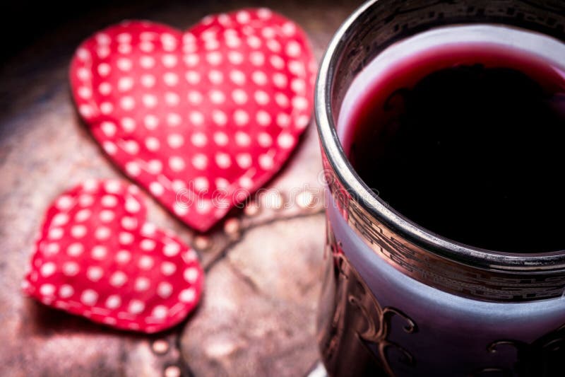 Wine and symbolic heart stock photo. Image of wine, heart 108220500