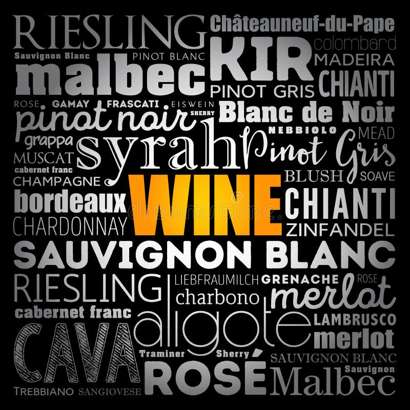 Types Wine Word Cloud Stock Illustrations 20 Types Wine Word Cloud