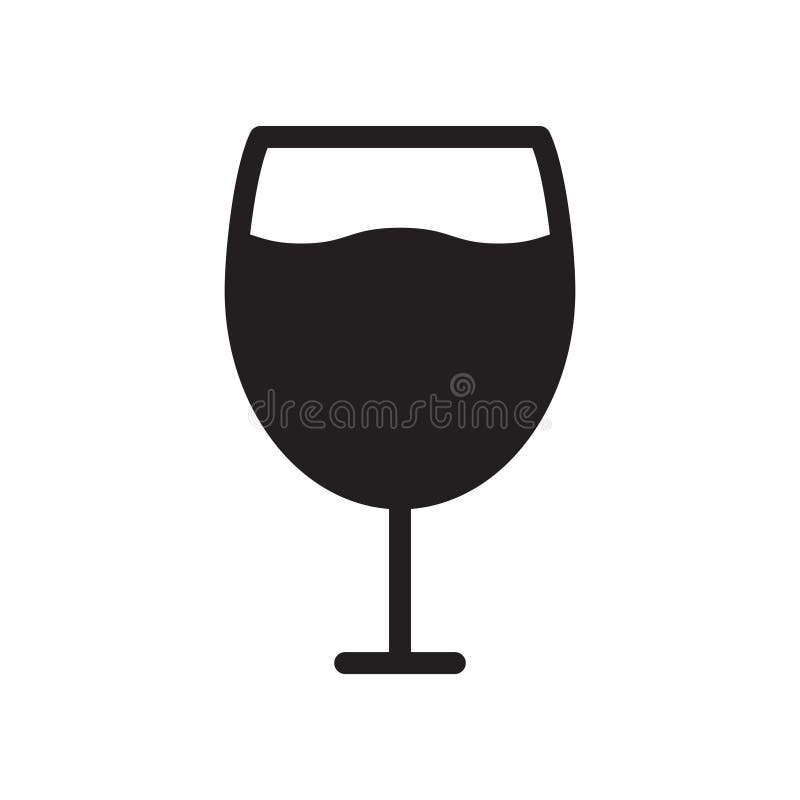 Wine glyph flat vector icon stock illustration
