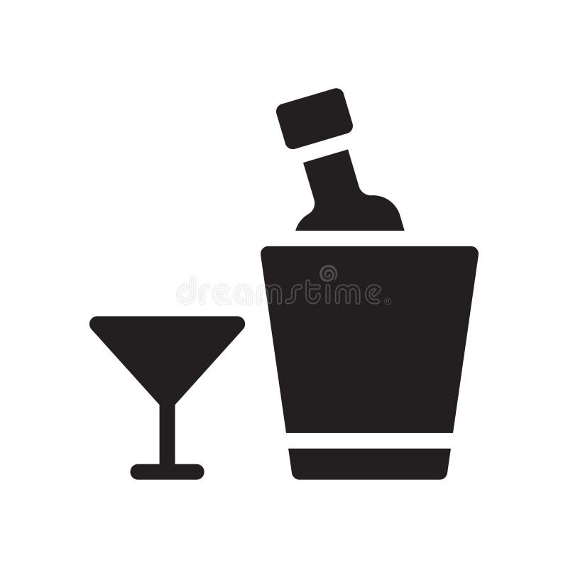 Wine glyph flat vector icon. Wine vector icon. Elements for mobile concept and web apps. Thin line icons for website design and development, app development. Premium pack.