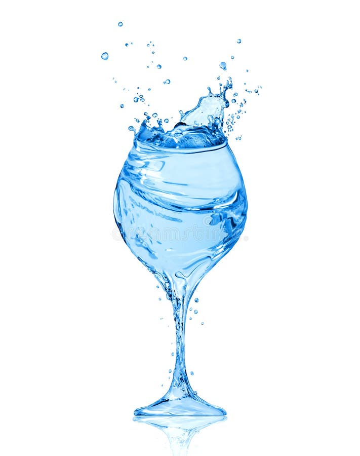 Wineglass robić woda Konceptualny wizerunek odizolowywający na białym tle ilustracja wektor Wineglass robić woda Konceptualny wizerunek odizolowywający na białym tle ilustracja wektor