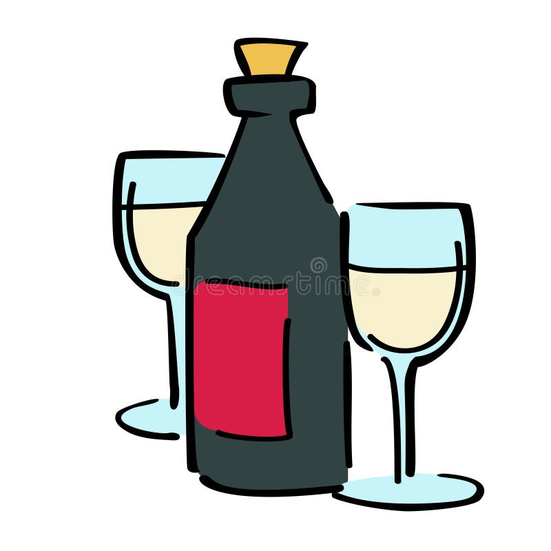 Wineglass κρασιού και ζευγών, ευτυχής ημέρα βαλεντίνων απεικόνιση αποθεμάτων Wineglass κρασιού και ζευγών, ευτυχής ημέρα βαλεντίνων απεικόνιση αποθεμάτων