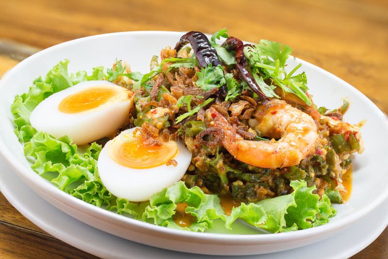 Wing Bean Shrimp Salad stock image. Image of thailand 52212127
