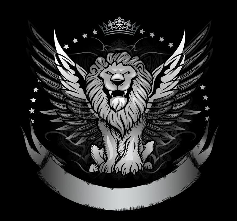 Winged Lion Badge or Crest stock illustration Winged Lion Badge or Crest stock illustration