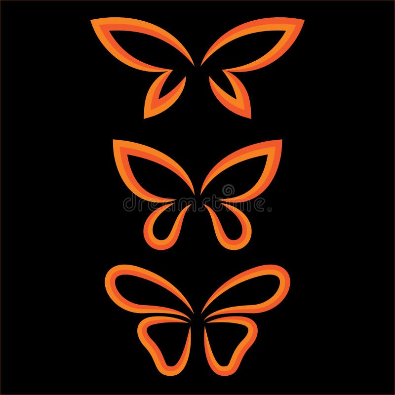Wings butterfly set stock vector. Illustration of decoration - 96773444