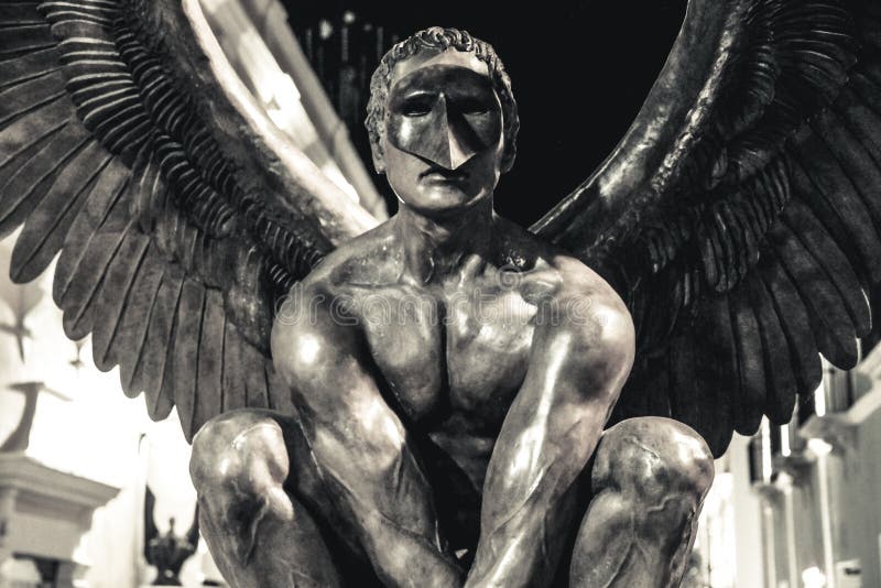Wings of the City by Jorge MarÃn, Sculpture Exhibit in the streets of Campeche, Campeche, Mexico stock photo Wings of the City by Jorge MarÃn, Sculpture Exhibit in the streets of Campeche, Campeche, Mexico stock photo
