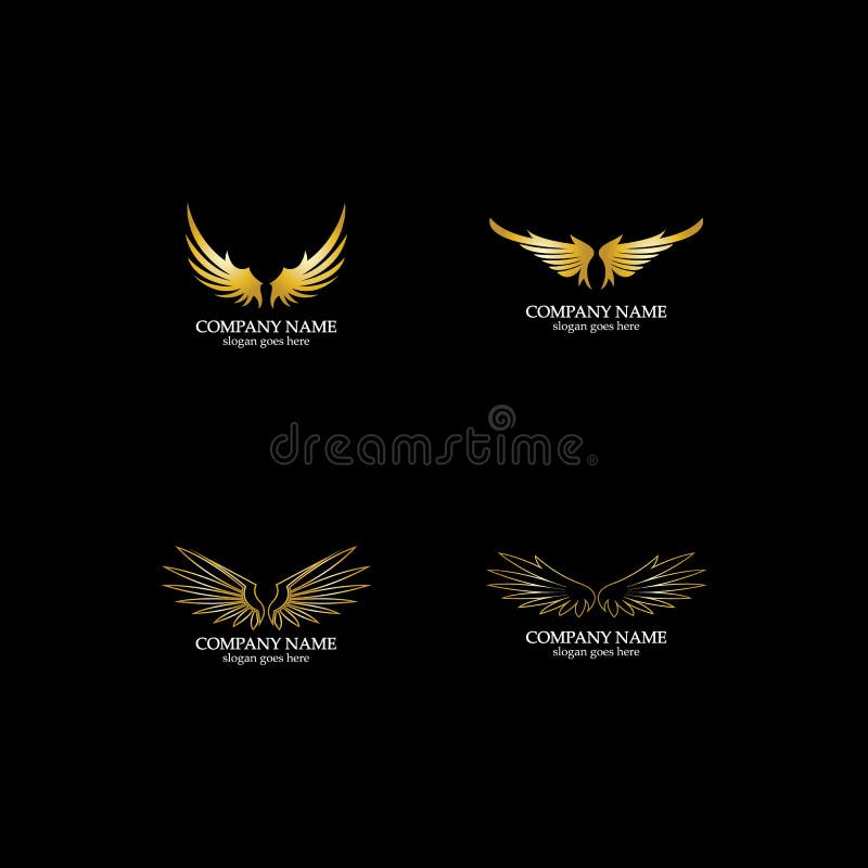 Wings Gold Logo Vector Illustration Template Vector Stock Vector Illustration Of Graphic Modern