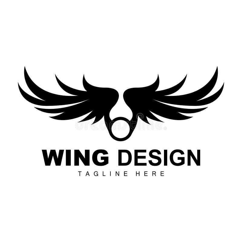 Wings Logo, Phoenix Logo, Bird Wing Vector, Template Illustration, Wing