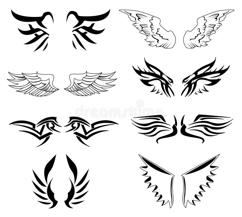 Wings vector set stock vector. Illustration of symbol - 7505132 Wings vector set stock vector. Illustration of symbol - 7505132