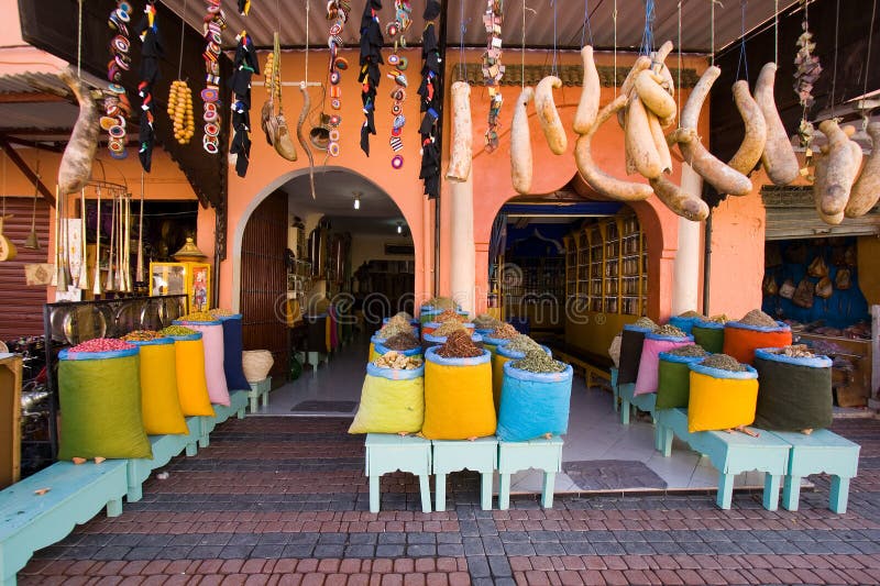 Winkel Marrakesh Marokko royalty-vrije stock afbeelding