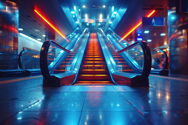 Winkelcentrum - achtergrond met bokeh - effect stock illustratie