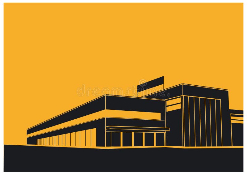 Winkelend centrum stock illustratie Winkelend centrum stock illustratie
