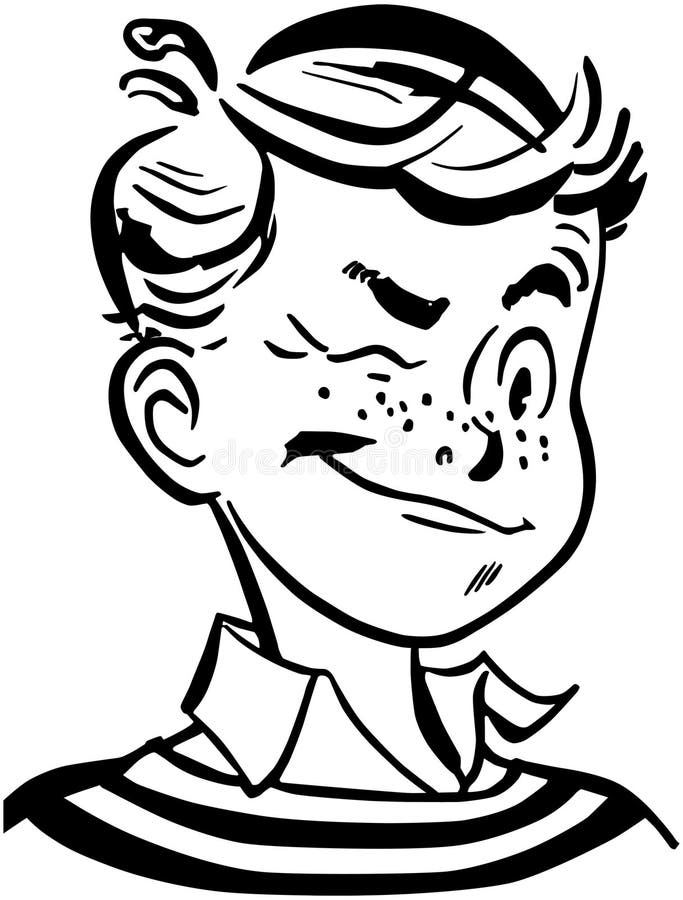 Winking Boy royalty free illustration Winking Boy royalty free illustration