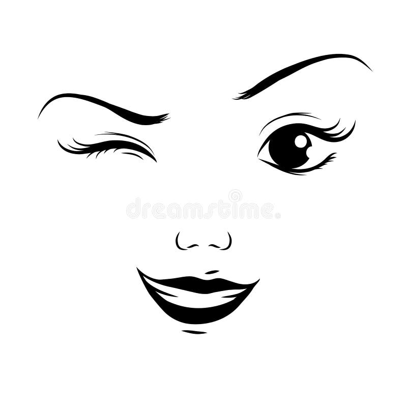 Wink Face Icon Element Anime Face Stock Vector Royalty Free 1223101207   Shutterstock