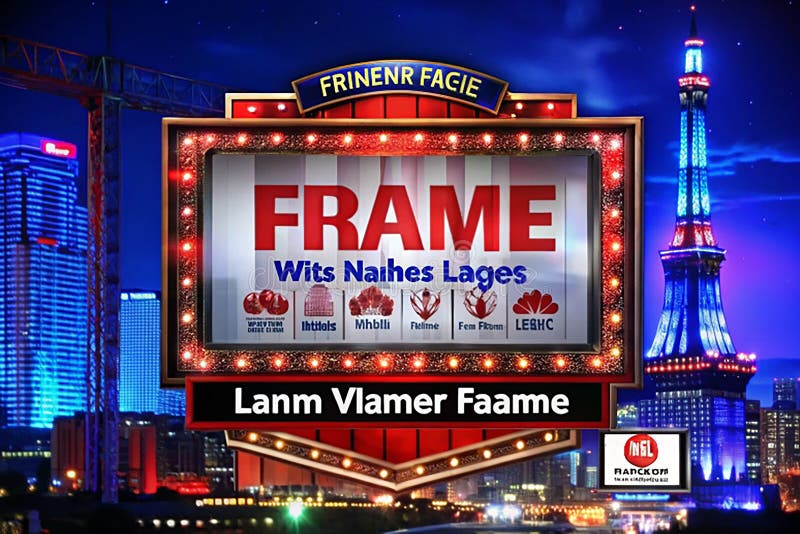 Winner frame label, slot sign machine, night Vegas. Vector illustration vector illustration