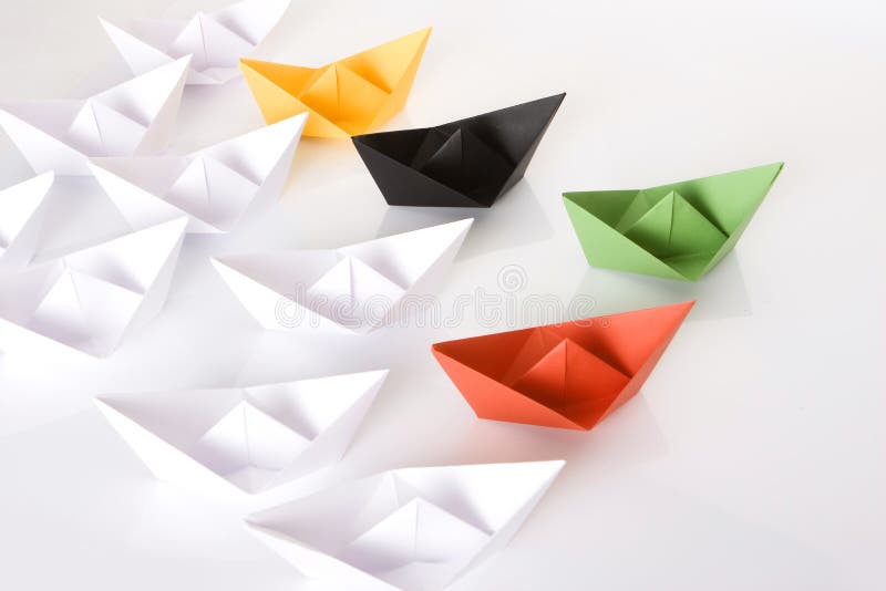 Winner green paper boat