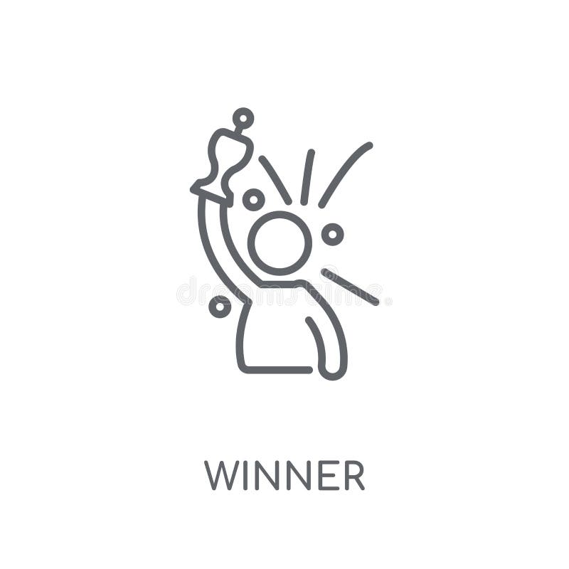 Winner linear icon. Modern outline Winner logo concept on white vector illustration