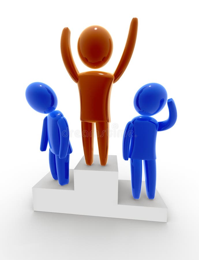Winner and losers stock illustration. Image of champion 6830031