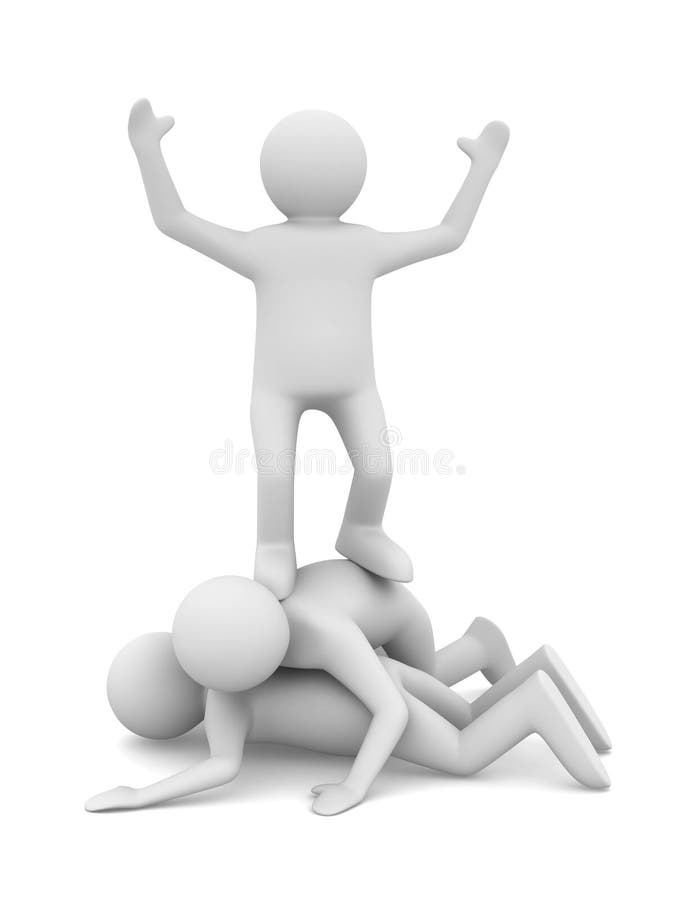 Winner over lost vector illustration