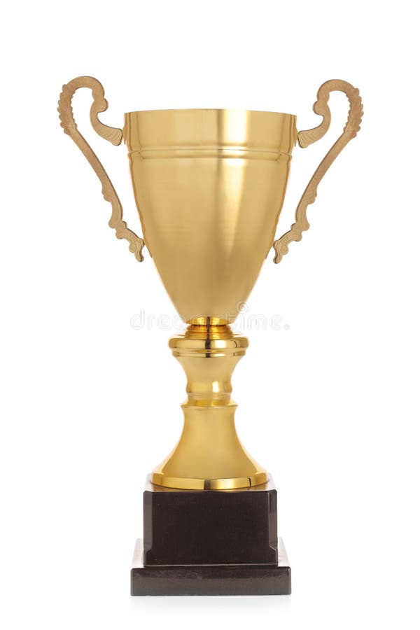 Winner`s gold trophy cup