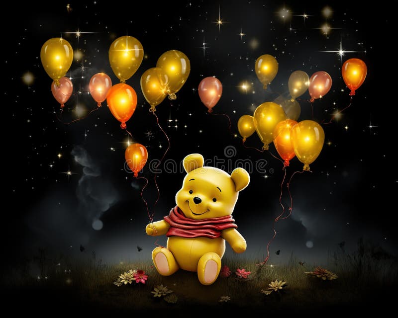Oh, bother! - Winnie The Pooh and the balloon - Winnie The Pooh - Sticker
