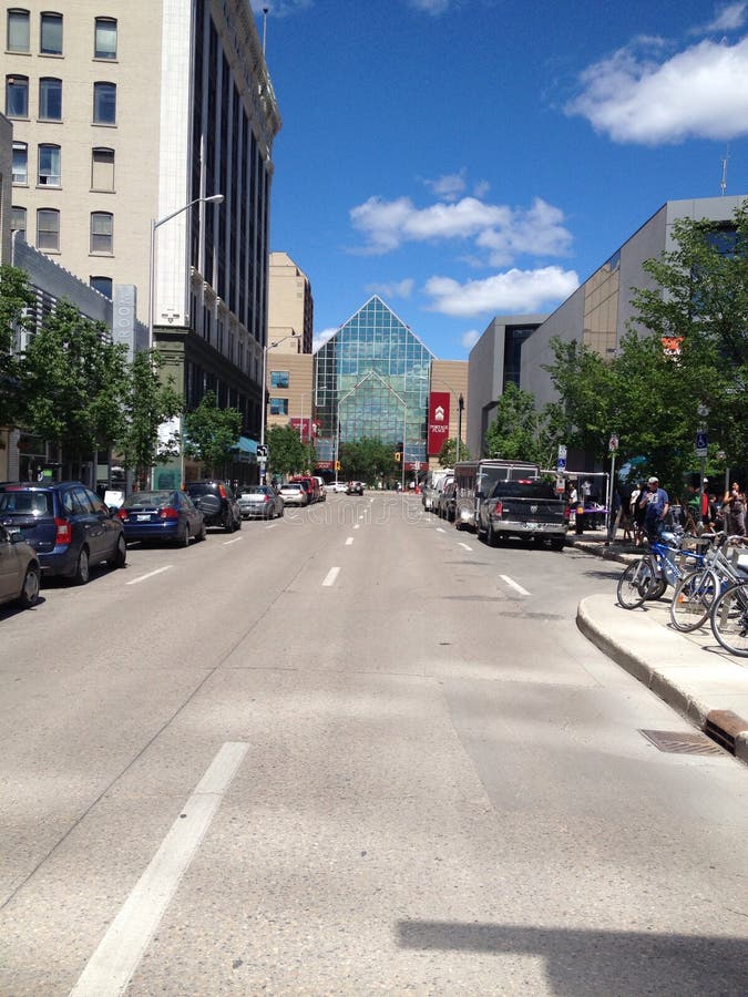 Winnipeg downtown view royalty free stock images