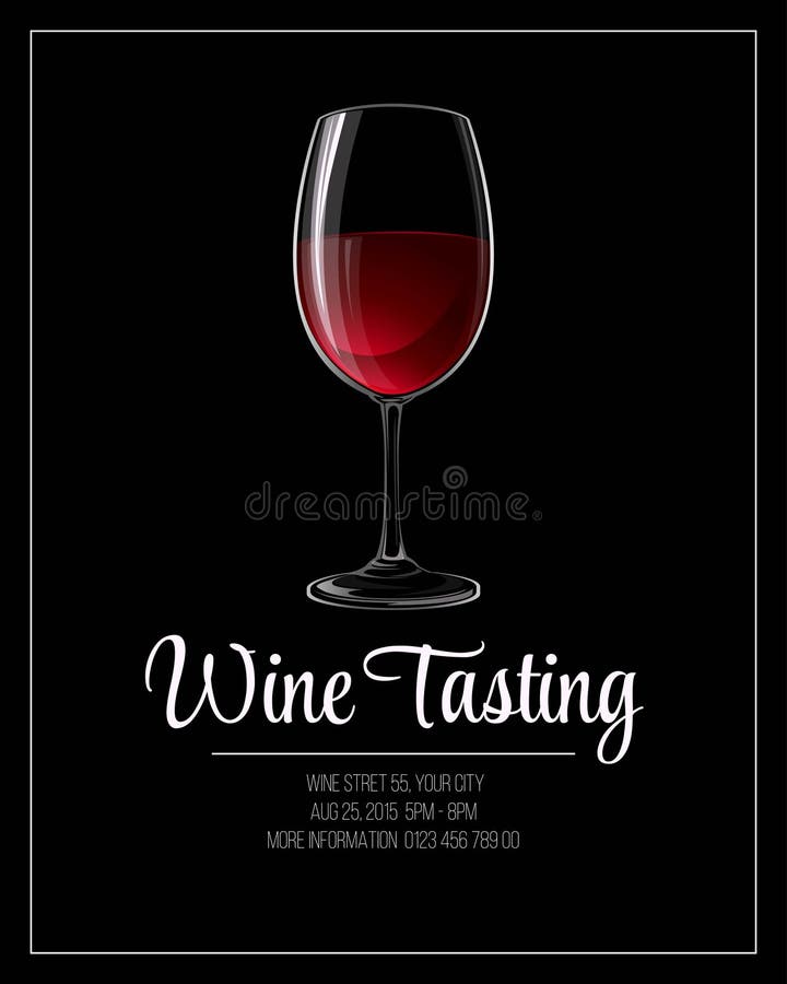 Wino degustaci ulotki szablon również zwrócić corel ilustracji wektora ilustracji