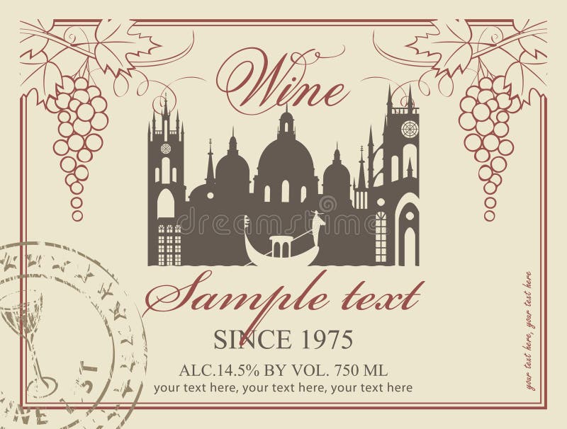 Wino etykietka ilustracji Wino etykietka ilustracji