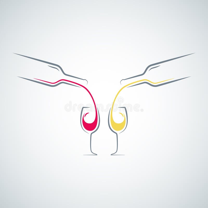 Wino szklanej butelki pojęcia menu tło ilustracji