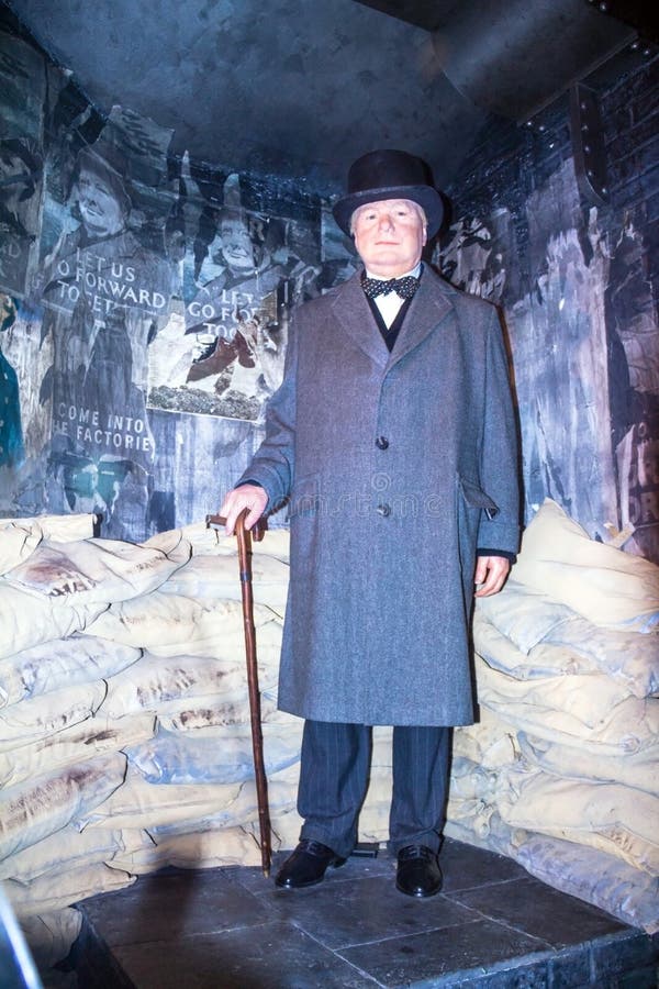 Winston Churchill at the Madame Tussauds wax museum. Marie Tussaud was born as Marie Grosholtz in 1761. London, UK. Winston Churchill at the Madame Tussauds wax museum. Marie Tussaud was born as Marie Grosholtz in 1761. London, UK