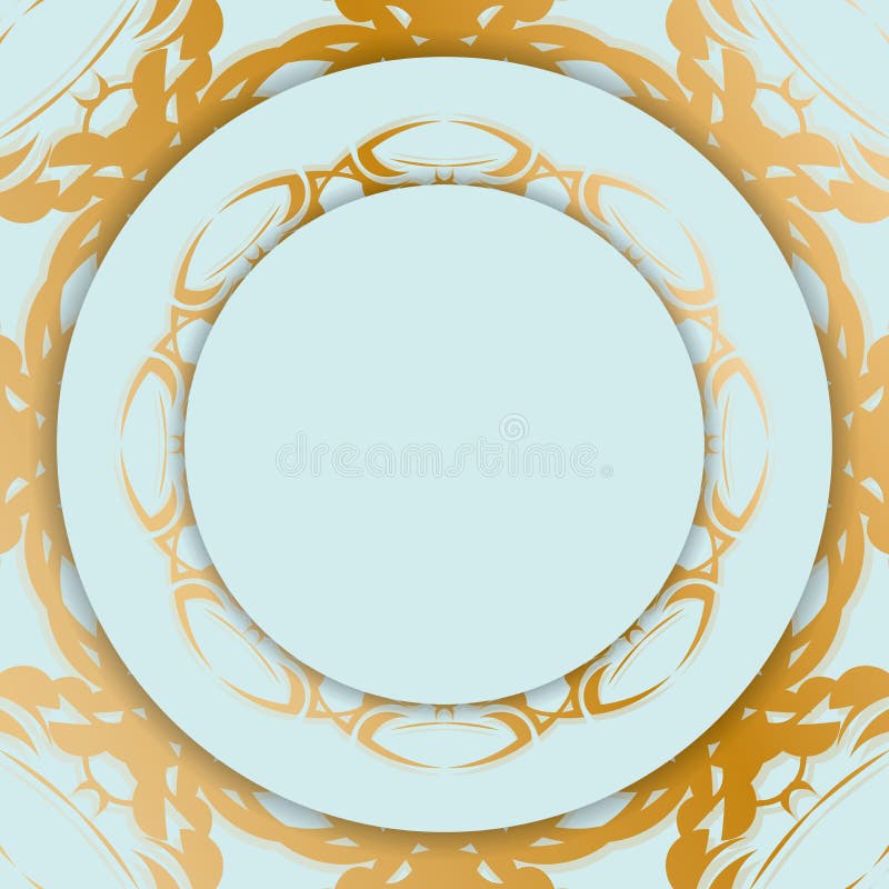 Wintage gold wzorzec aquamarine flyer gratulacje. ilustracji