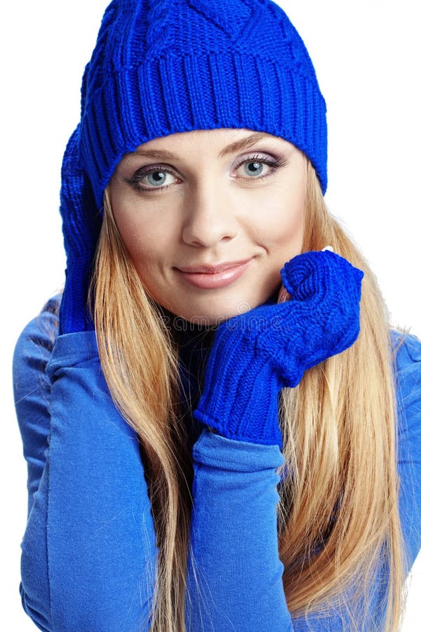 Girl wearing winter hat stock image. Image of lady, garden 6656429