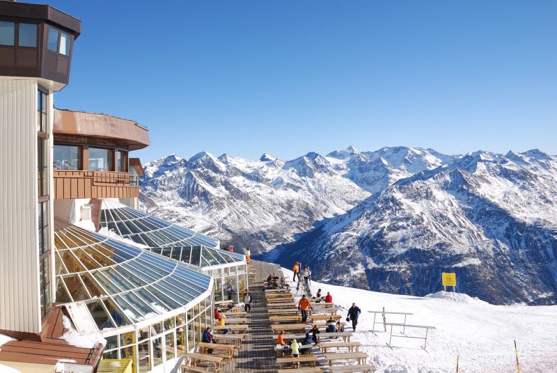 Winter Alpine mountains