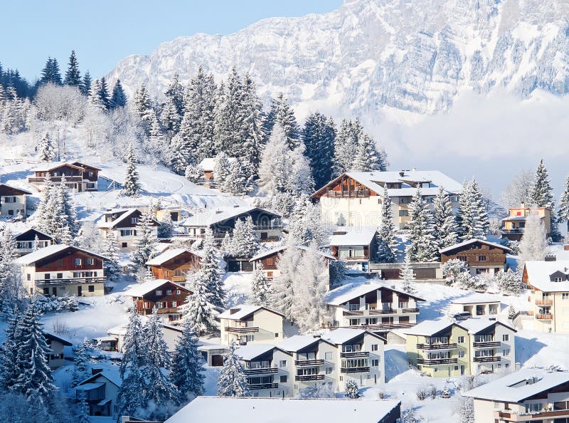 Brienz Village in Switzerland Stock Photo - Image of alpine, flowers ...