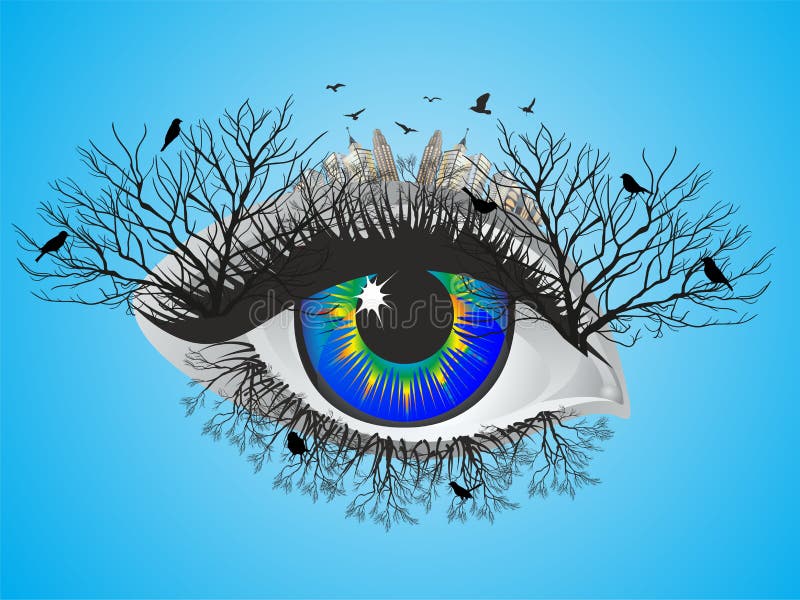 Winter-Auge vektor abbildung Winter-Auge vektor abbildung