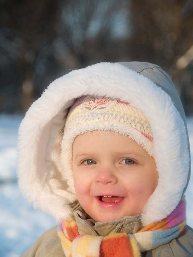 Winter baby stock image. Image of snow, child, pretty 22709769