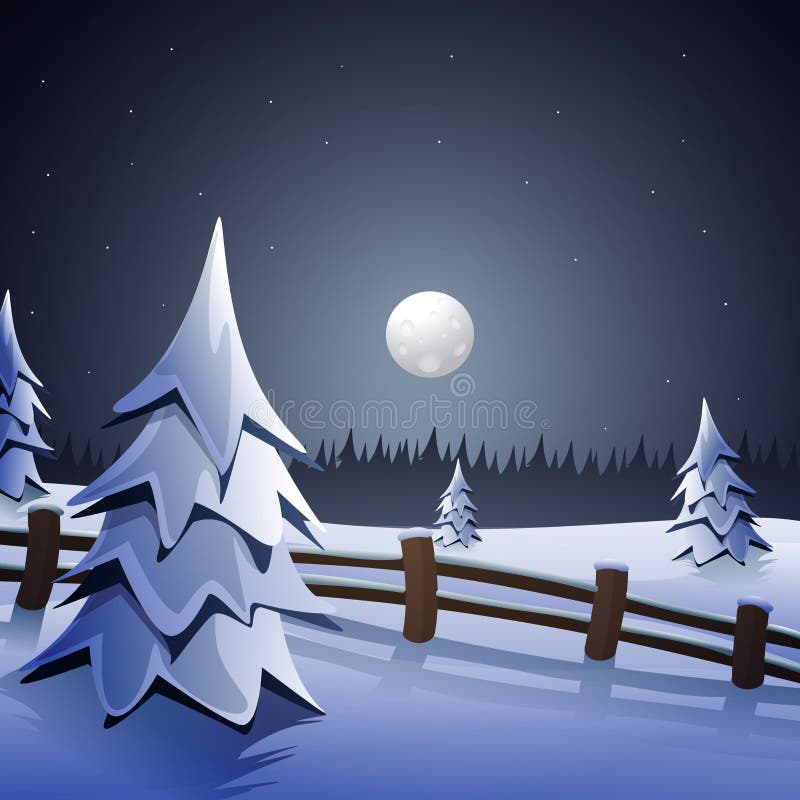 Winter Forest stock vector. Illustration of backdrop - 61324764