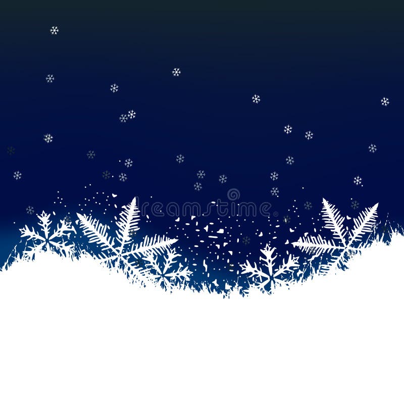 Winter background, snowflakes