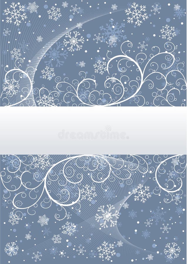 Winter background with snowflakes