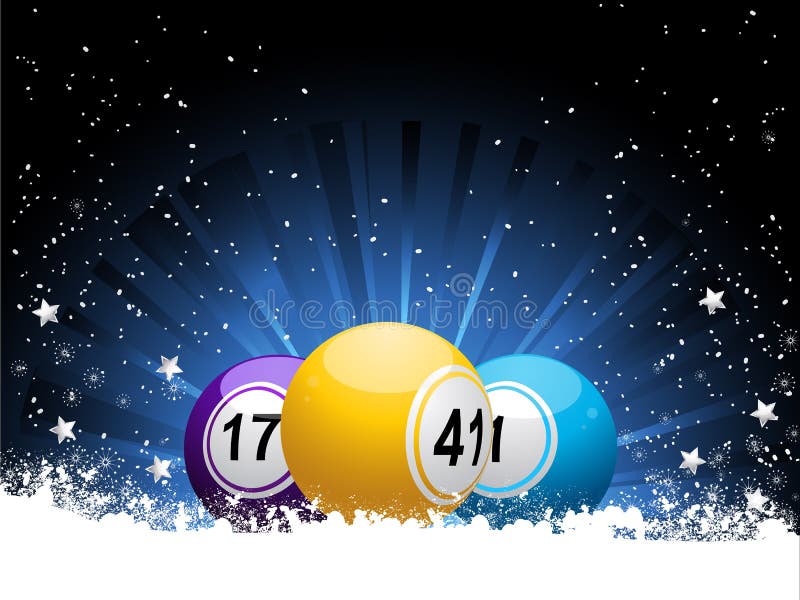 Bingo or Lottery Balls on Blue Background Stock Vector - Illustration ...