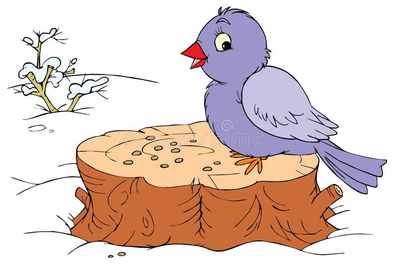 Winter bird (vector clip-art) vector illustration