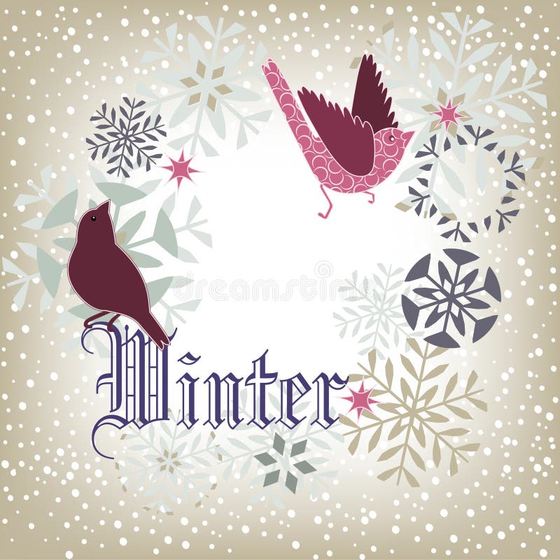 Winter birds royalty free illustration Winter birds royalty free illustration