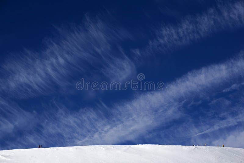 Winter blue sky