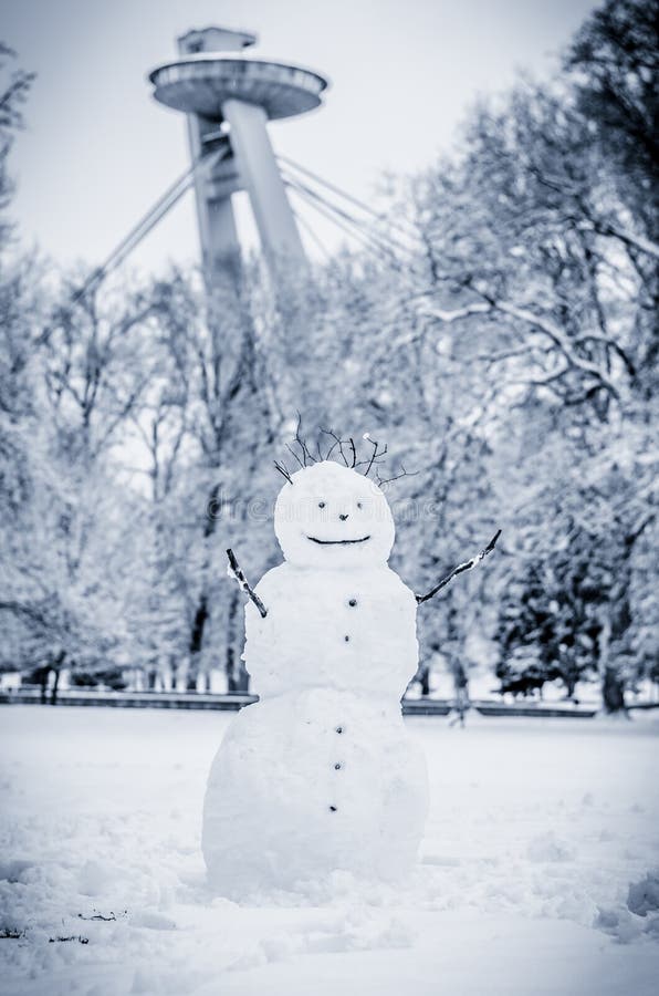 Winter in Bratislava capital of Slovakia