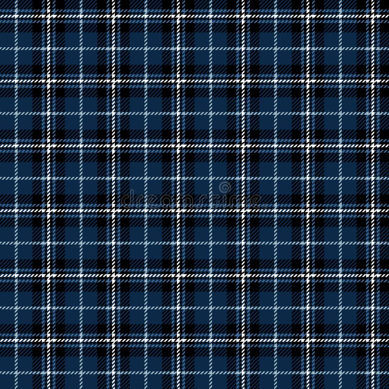 Blue and Black Buffalo Check Plaid Seamless Pattern Stock Vector