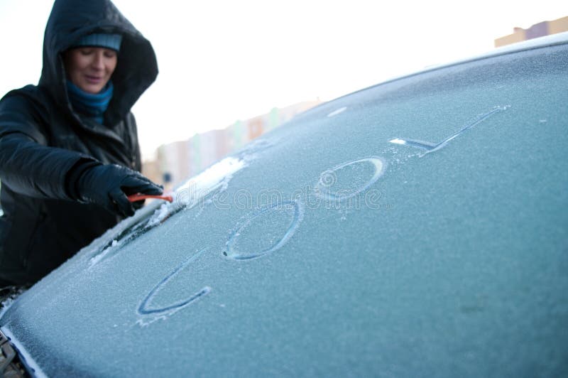 Winter car problem stock photo. Image of windshield, messy 12572942