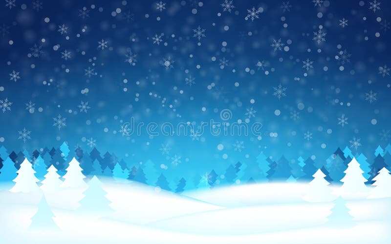 Winter Christmas Snow Blue Tree Background Vector Stock Vector -  Illustration of background, nature: 157352027