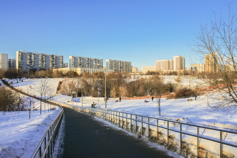 Winter cityscape on a Sunny day. Moscow. stock photography Winter cityscape on a Sunny day. Moscow. stock photography