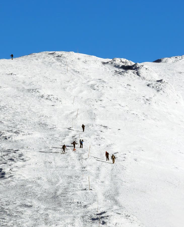 Winter climbing to the mountain range