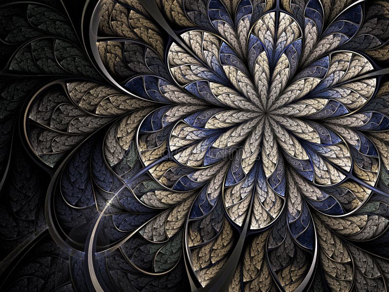 Winter cold fractal flower